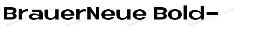 BrauerNeue Bold字体转换